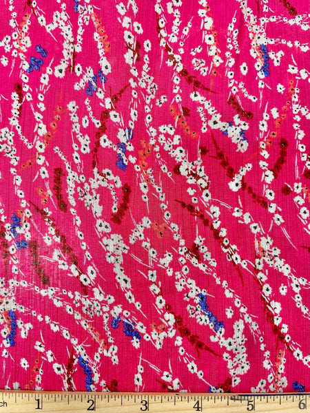 S-7648W FLORAL PRINT SILK VISCOSE CREPON. ITALY