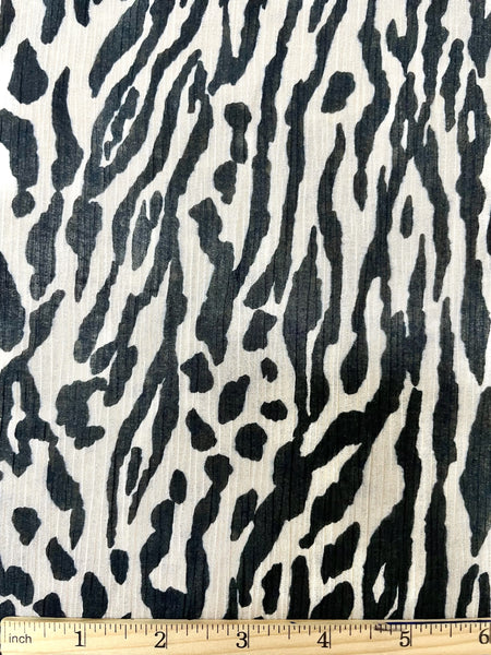 S-7647W ZEBRA PRINT SILK VISCOSE CREPON. ITALY