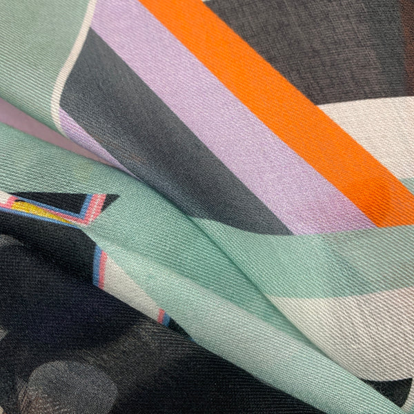 DS-2010 "ORIGAMI" - PETER PILOTTO DIGITAL PRINT CASHMERE MODAL SCARF. MADE IN ITALY