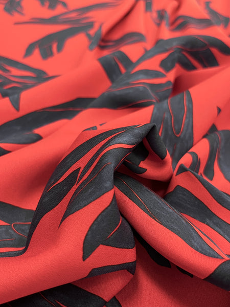 S-7612W DESIGNER HAND PRINT SILK CREPE DE CHINE. HERMES. ITALY