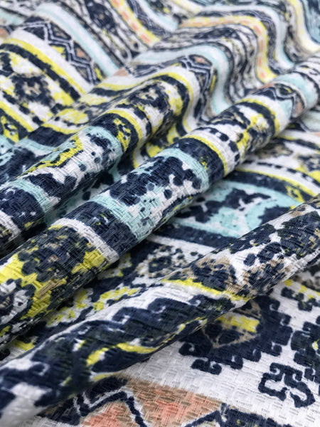 CT-1929W TRIBAL PRINT COTTON TEXTURED. FRANCE - Elliott Berman Textiles