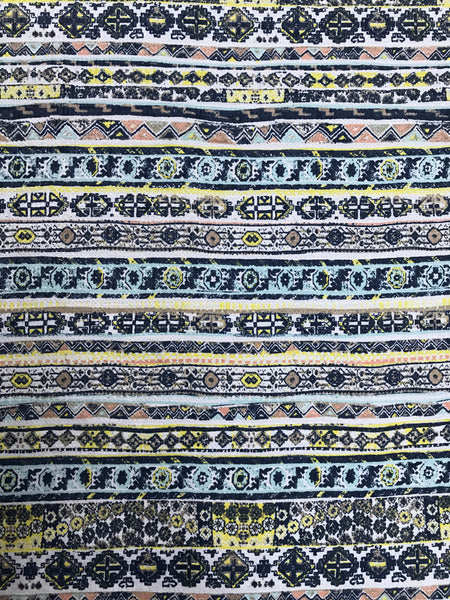 CT-1929W TRIBAL PRINT COTTON TEXTURED. FRANCE - Elliott Berman Textiles