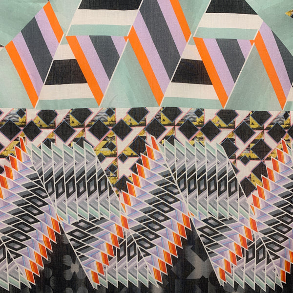 DS-2010 "ORIGAMI" - PETER PILOTTO DIGITAL PRINT CASHMERE MODAL SCARF. MADE IN ITALY